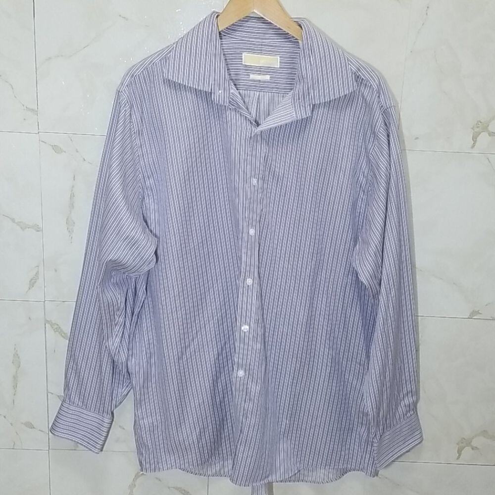 Michael Kors Non Iron Striped Button Down Shirt